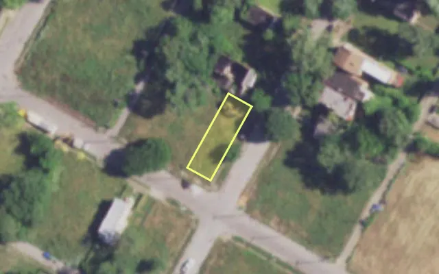 Aerial view of 4137 ALDINE AV — vacant lot, St. Louis with approximate parcel outline