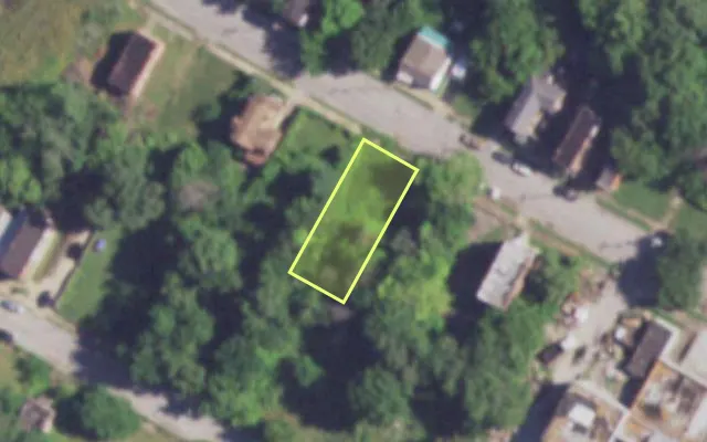Aerial view of 3938 COTE BRILLIANTE AV — vacant lot, St. Louis with approximate parcel outline