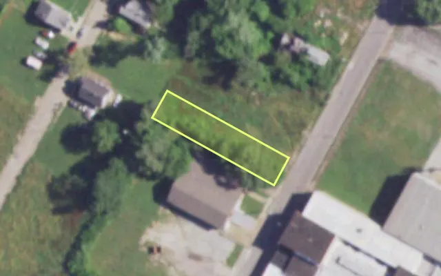 Aerial view of 3109 LAMBDIN AV — vacant lot, St. Louis with approximate parcel outline