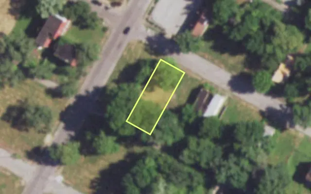 Aerial view of 4364 GARFIELD AV — vacant lot, St. Louis with approximate parcel outline