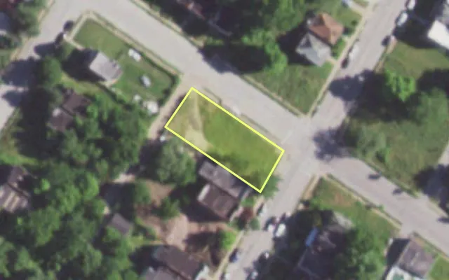 Aerial view of 1343 GOODFELLOW BLVD — vacant lot, St. Louis with approximate parcel outline
