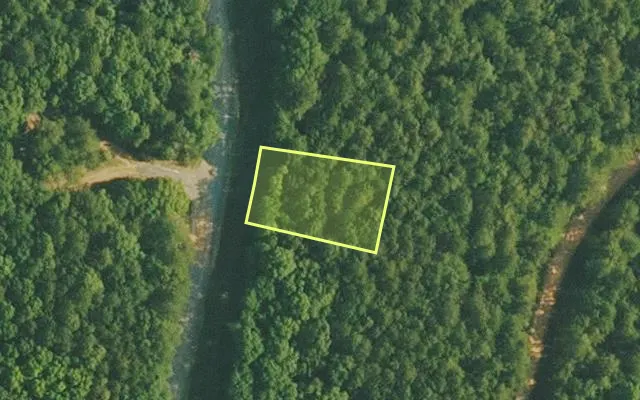 Aerial view of VAN BUREN County parcel 4400-22382-0000 — Arkansas post-auction with approximate parcel outline