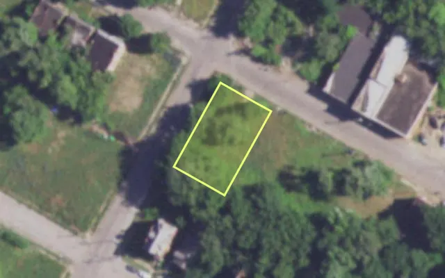Aerial view of 3962 GARFIELD AV — vacant lot, St. Louis with approximate parcel outline