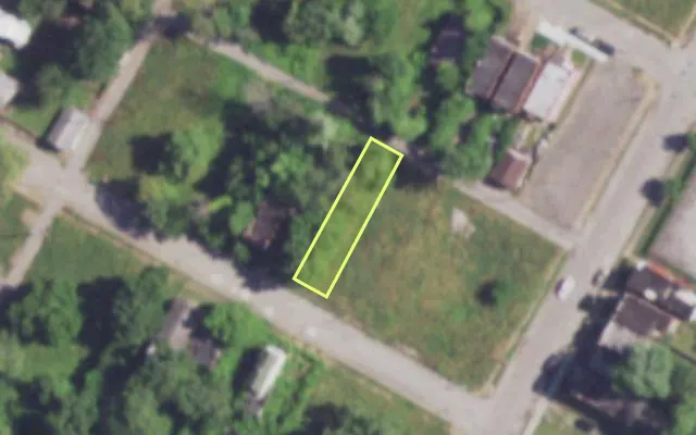 Aerial view of 4215 COTE BRILLIANTE AV — vacant lot, St. Louis with approximate parcel outline