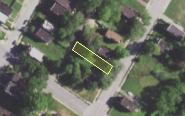 Aerial view of 1463 GOODFELLOW BLVD — vacant lot, St. Louis with approximate parcel outline