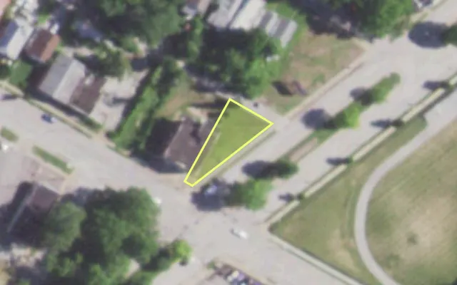 Aerial view of 5905 LILLIAN AV — vacant lot, St. Louis with approximate parcel outline