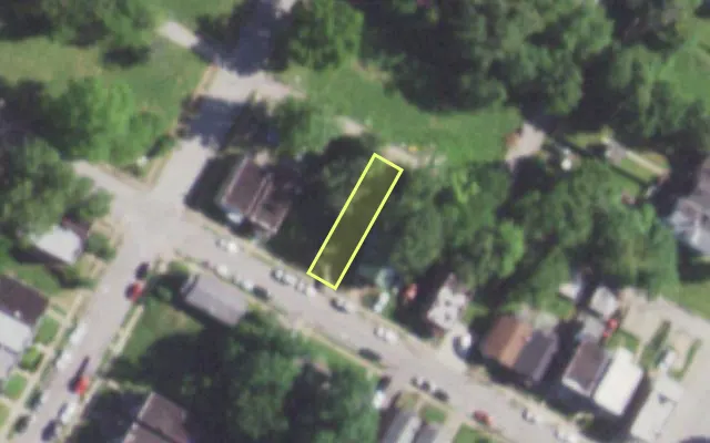 Aerial view of 5529 MAFFITT AV — vacant lot, St. Louis with approximate parcel outline