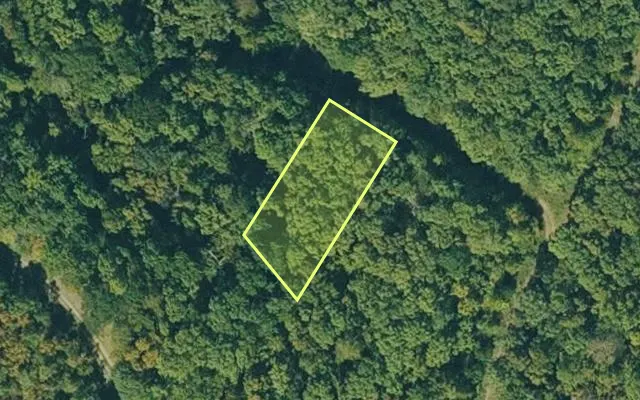 Aerial view of VAN BUREN County parcel 4550-02216-0000 — Arkansas post-auction with approximate parcel outline
