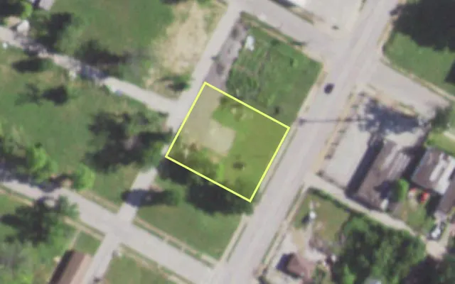 Aerial view of 2809 GOODFELLOW BLVD — vacant lot, St. Louis with approximate parcel outline