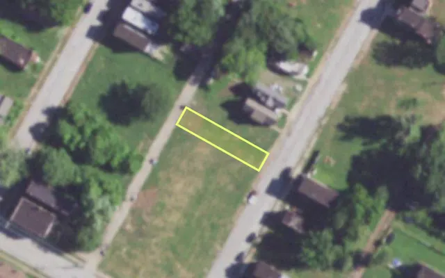 Aerial view of 4223 PLEASANT ST — vacant lot, St. Louis with approximate parcel outline