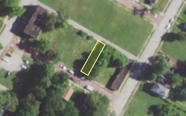 Aerial view of 5557 TERRY AV — vacant lot, St. Louis with approximate parcel outline