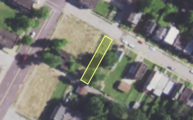 Aerial view of 5258 COTE BRILLIANTE AV — vacant lot, St. Louis with approximate parcel outline