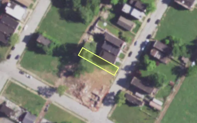 Aerial view of 4139 PLEASANT ST — vacant lot, St. Louis with approximate parcel outline
