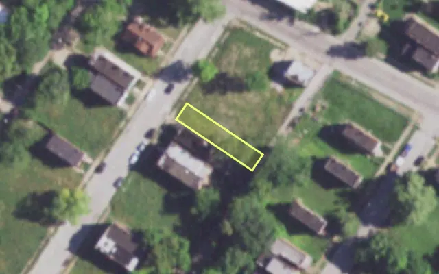 Aerial view of 4244 LINTON AV — vacant lot, St. Louis with approximate parcel outline
