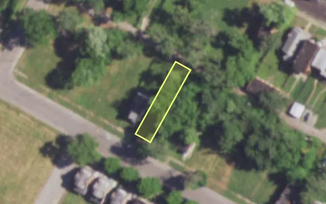 Aerial view of 4591 MAFFITT AV — vacant lot, St. Louis with approximate parcel outline