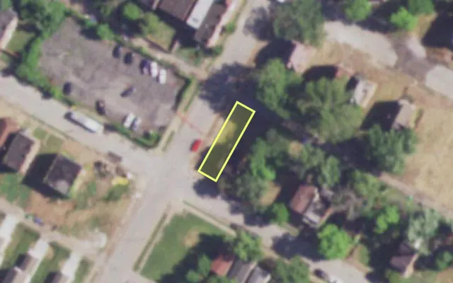 Aerial view of 3969 KENNERLY AV — vacant lot, St. Louis with approximate parcel outline