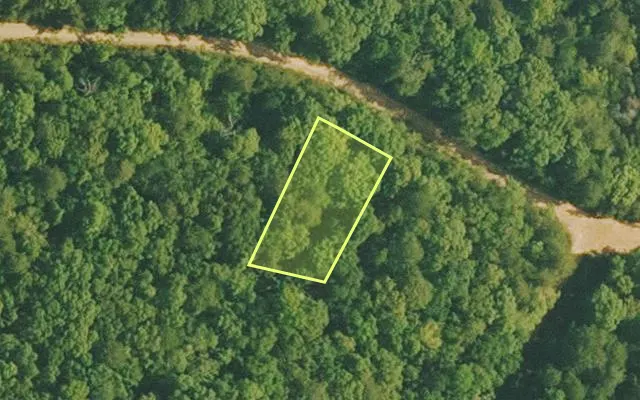 Aerial view of VAN BUREN County parcel 4500-01292-0000 — Arkansas post-auction with approximate parcel outline
