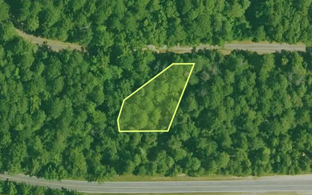Aerial view of GARLAND County parcel 69873 — Arkansas post-auction with approximate parcel outline
