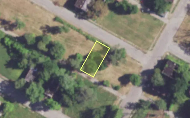 Aerial view of 3812 KENNERLY AV — vacant lot, St. Louis with approximate parcel outline