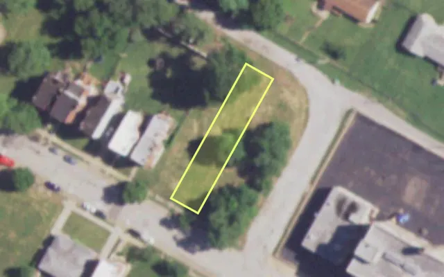 Aerial view of 3969 ENRIGHT AV — vacant lot, St. Louis with approximate parcel outline