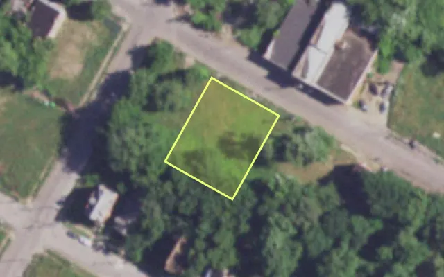 Aerial view of 3954 GARFIELD AV — vacant lot, St. Louis with approximate parcel outline