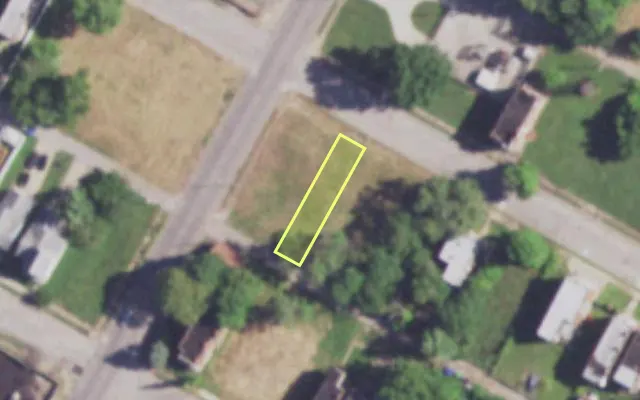 Aerial view of 3862 LINCOLN AV — vacant lot, St. Louis with approximate parcel outline