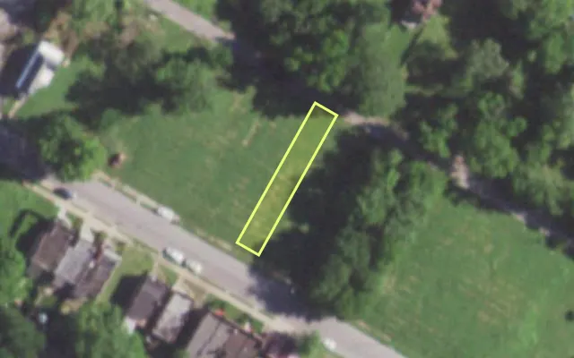 Aerial view of 5659 COTE BRILLIANTE AV — vacant lot, St. Louis with approximate parcel outline