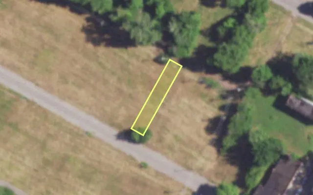 Aerial view of 4529 KENNERLY AV — vacant lot, St. Louis with approximate parcel outline