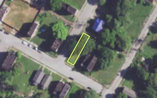 Aerial view of 2915 BAILEY AV — vacant lot, St. Louis with approximate parcel outline