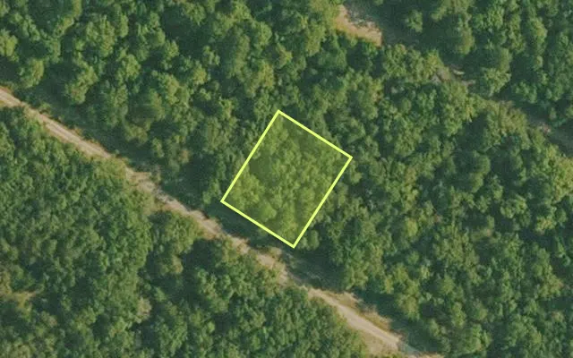 Aerial view of BAXTER County parcel 010-02501-000 — Arkansas post-auction with approximate parcel outline