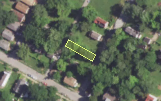 Aerial view of 4113 WALBRIDGE PL — vacant lot, St. Louis with approximate parcel outline
