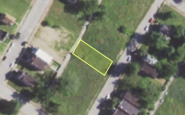 Aerial view of 1375 SEMPLE AV — vacant lot, St. Louis with approximate parcel outline