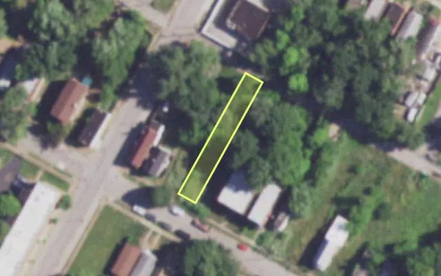Aerial view of 4159 LEXINGTON AV — vacant lot, St. Louis with approximate parcel outline