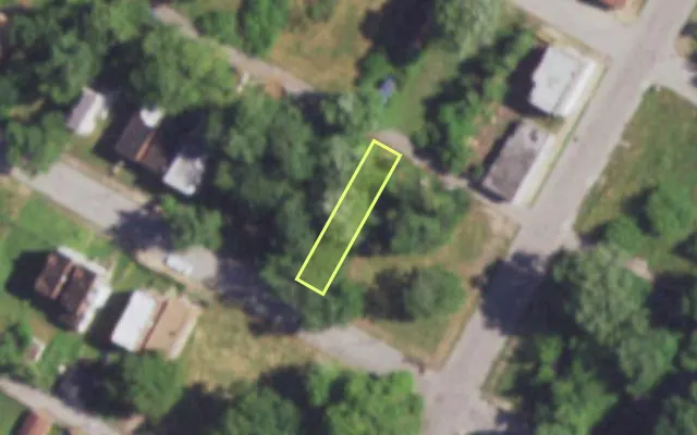 Aerial view of 4311 GARFIELD AV — vacant lot, St. Louis with approximate parcel outline