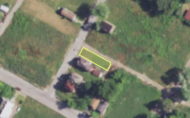 Aerial view of 3014 VINE GROVE AV — vacant lot, St. Louis with approximate parcel outline