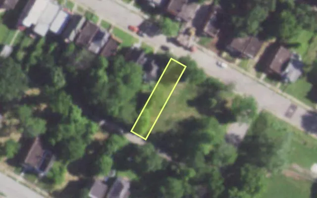 Aerial view of 5212 COTE BRILLIANTE AV — vacant lot, St. Louis with approximate parcel outline
