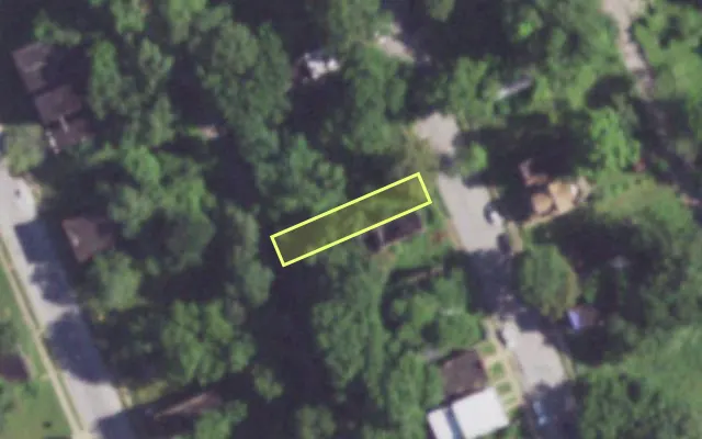 Aerial view of 4331 N 19TH ST — vacant lot, St. Louis with approximate parcel outline