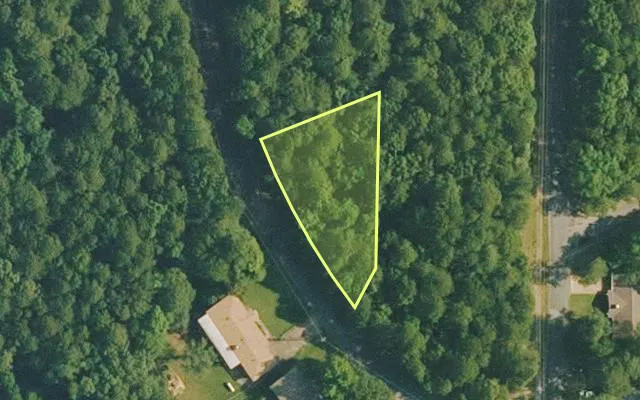 Aerial view of VAN BUREN County parcel 4400-09291-0000 — Arkansas post-auction with approximate parcel outline
