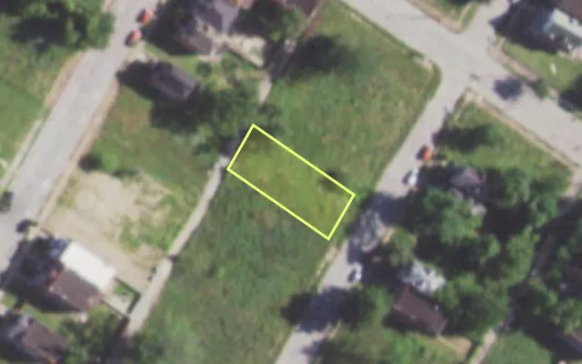 Aerial view of 1383 SEMPLE AV — vacant lot, St. Louis with approximate parcel outline