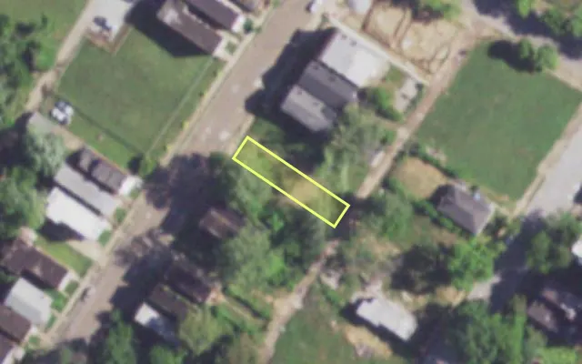 Aerial view of 4348 COLLEGE AV — vacant lot, St. Louis with approximate parcel outline
