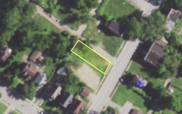 Aerial view of 1275 GOODFELLOW BLVD — vacant lot, St. Louis with approximate parcel outline