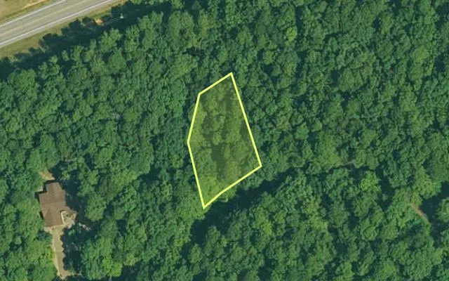 Aerial view of GARLAND County parcel 64008 — Arkansas post-auction with approximate parcel outline