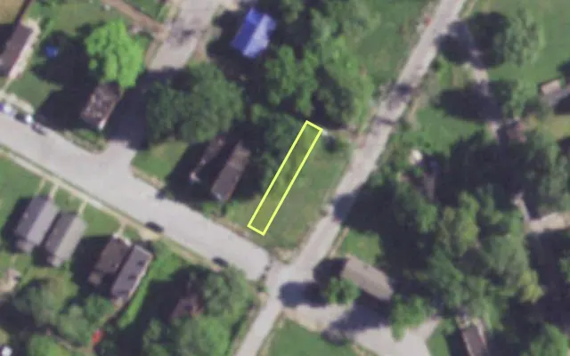 Aerial view of 2905 BAILEY AV — vacant lot, St. Louis with approximate parcel outline