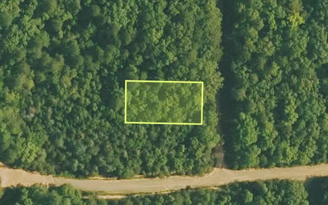 Aerial view of VAN BUREN County parcel 4500-01007-0000 — Arkansas post-auction with approximate parcel outline