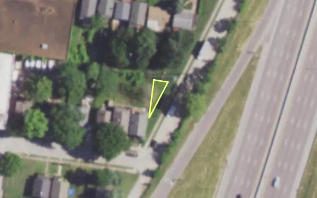 Aerial view of 6741 R HOFFMAN AV — vacant lot, St. Louis with approximate parcel outline