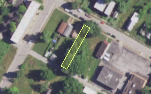 Aerial view of 4152 LEXINGTON AV — vacant lot, St. Louis with approximate parcel outline