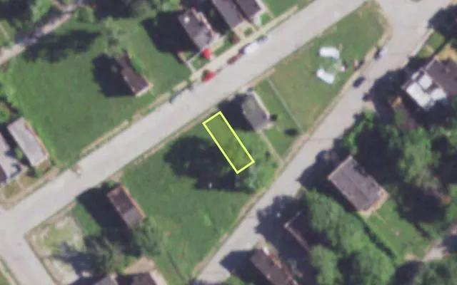 Aerial view of 2024 ALICE AV — vacant lot, St. Louis with approximate parcel outline