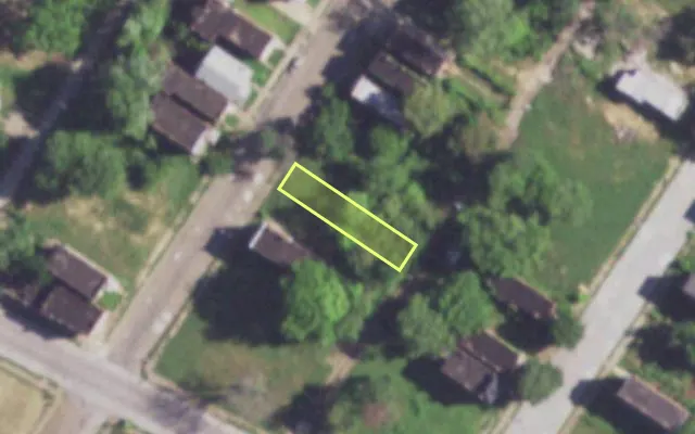 Aerial view of 4316 COLLEGE AV — vacant lot, St. Louis with approximate parcel outline