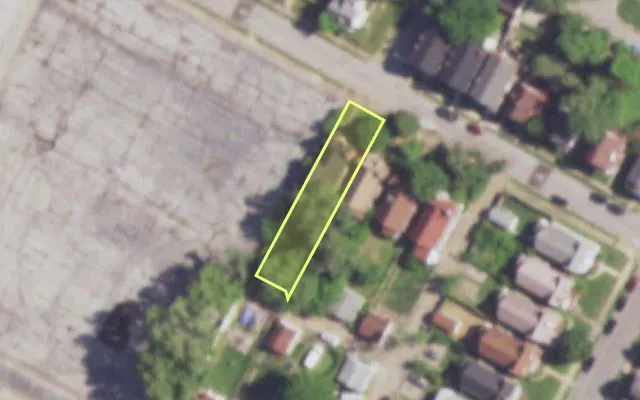 Aerial view of 4926 PENROSE ST — vacant lot, St. Louis with approximate parcel outline