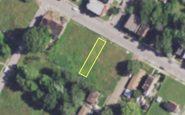 Aerial view of 4310 ASHLAND AV — vacant lot, St. Louis with approximate parcel outline
